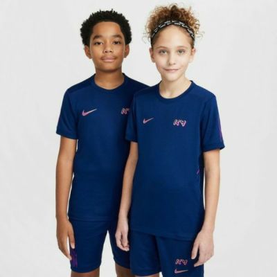 メール便発送可　ナイキ NIKE　キリアン エムバペ アカデミー ジュニア サッカートップ　HQ3688-492　半袖シャツ(子供用練習着)　ブルーボイド