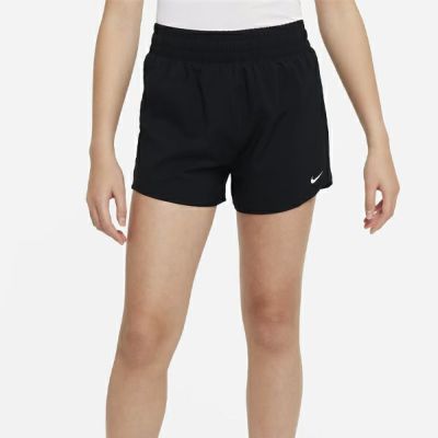 メール便配送可　ナイキ　ワン ジュニア (ガールズ) Dri-FIT ハイウエスト ウーブンショートパンツ　DX4967-010　ジュニアウェア