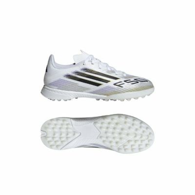アディダス adidas　キッズ(子供用)　F50 LEAGUE TF(土/人工芝)　JI0002　ジュニアサッカートレーニングシューズ　ホワイト×ゴールド