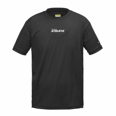 メール便発送可　アスレタ ATHLETA　ベースレイヤーSSプラシャツ　01101-BLK　サッカー/フットサル トレーニングウェア(半袖/練習着/接触冷感)　ブラック