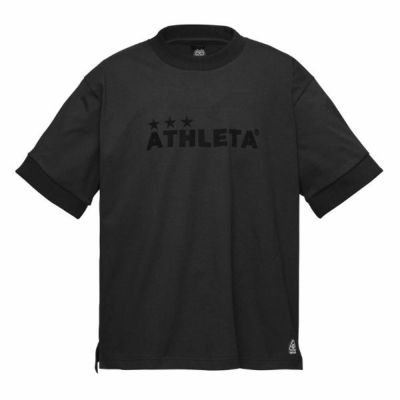 アスレタ ATHLETA　ロゴTシャツ　09031-BLK　サッカー/フットサル カジュアルシャツ(ブラジルコットン)　ブラック