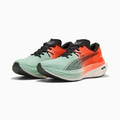 プーマ　ウィメンズ PUMA x HYROX ディヴィエイト ニトロ 3　312294-01　レディスランニングシューズ　01Mint Melt-Glowing Red